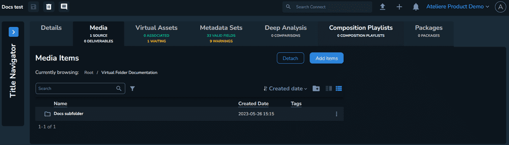 Created subfolder