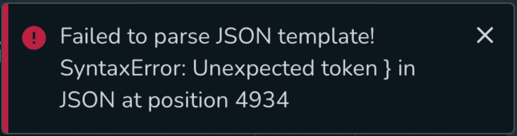 The Failed to Parse Error
