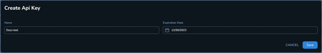 Create API Key