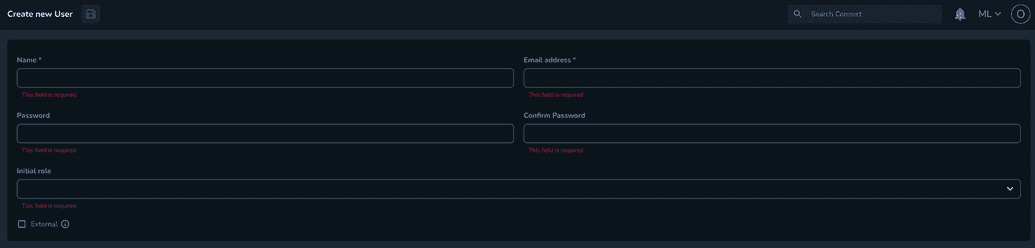 Create new user