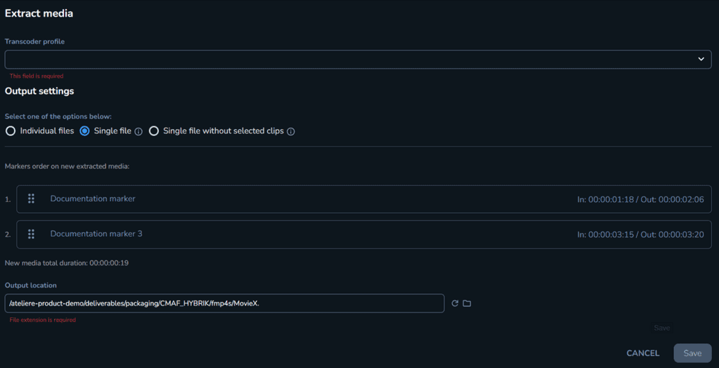 The Single file option