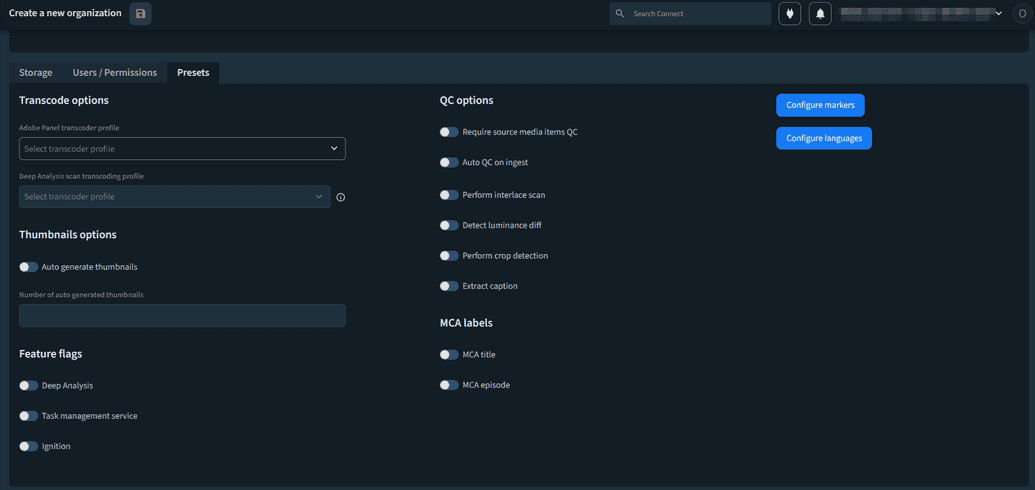 The Presets Tab