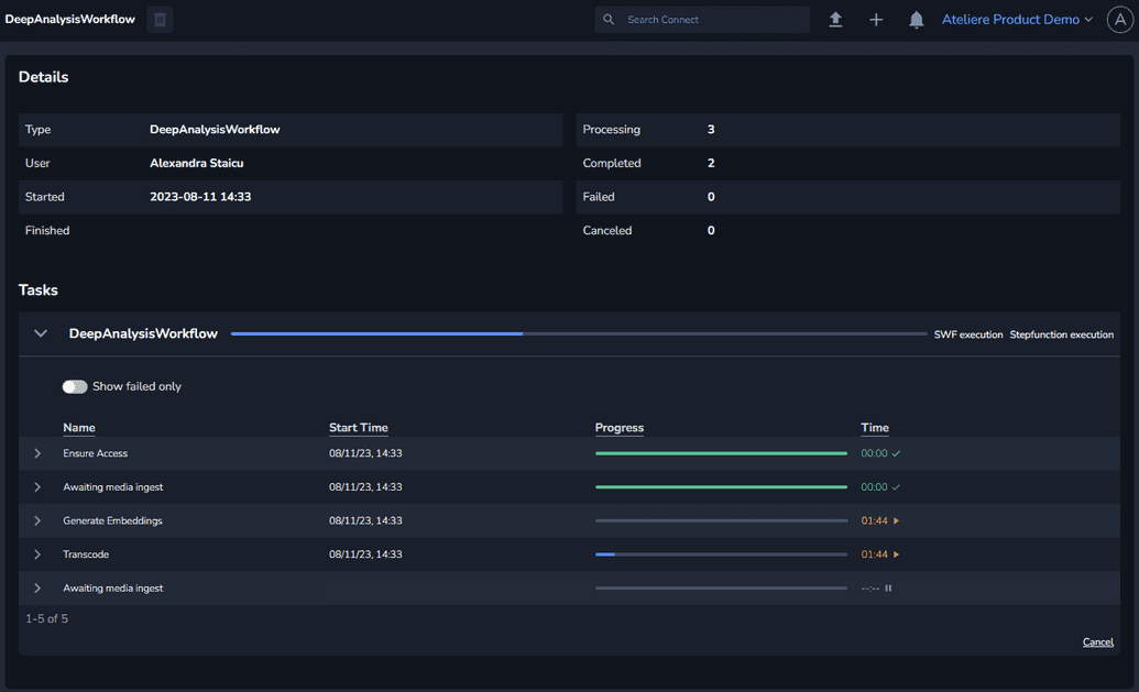 The Deep Analysis scan detailed workflow