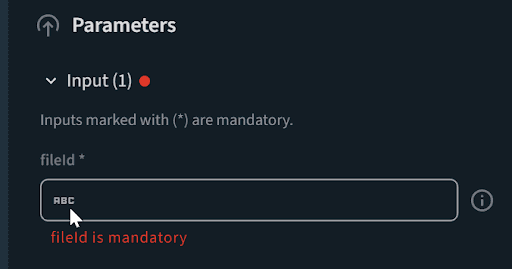 The Input paramaters