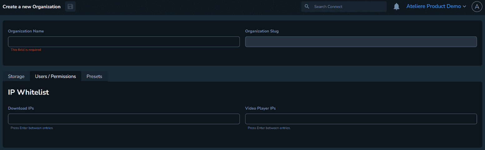 Connect Docs :: The Users / Permissions Tab