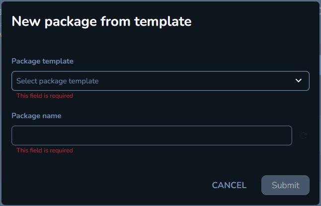  The Packages tab