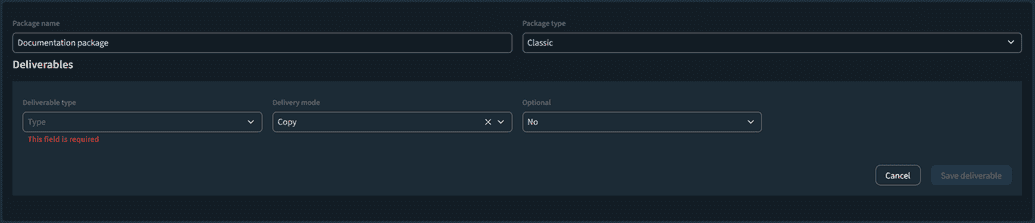  The Deliverables section