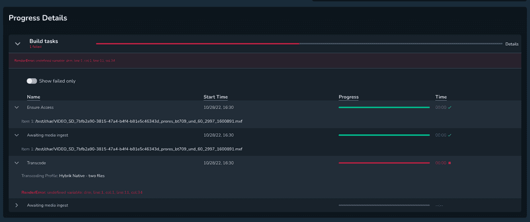 Job Runtime Error
