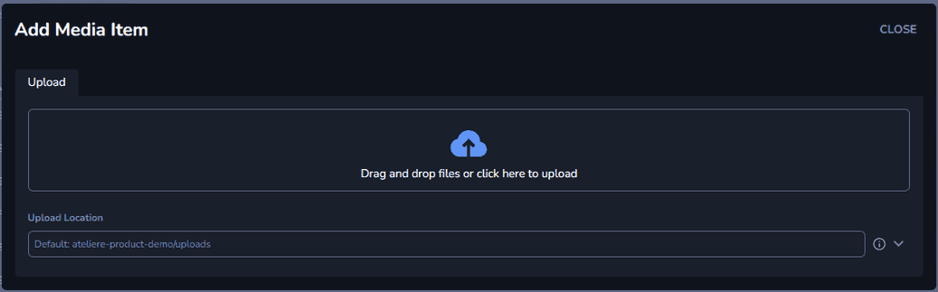 The Add Media Item window