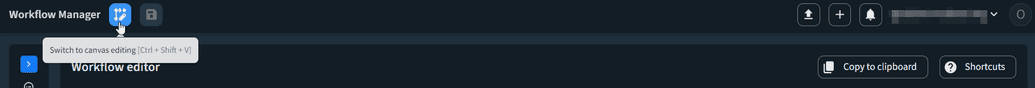The Switch to canvas mode option