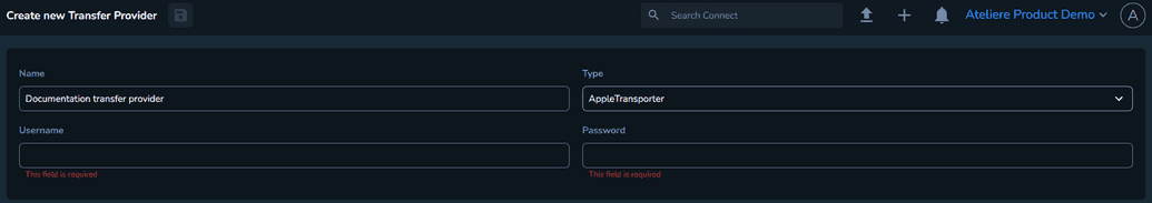 The Apple Transfer Provider