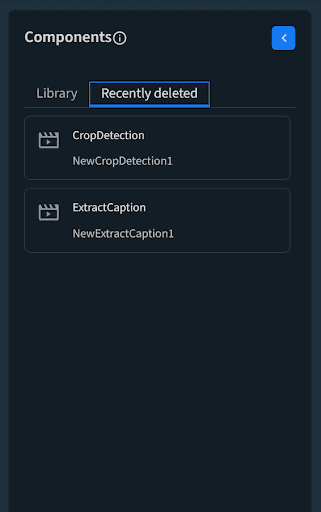 The Recently deleted section