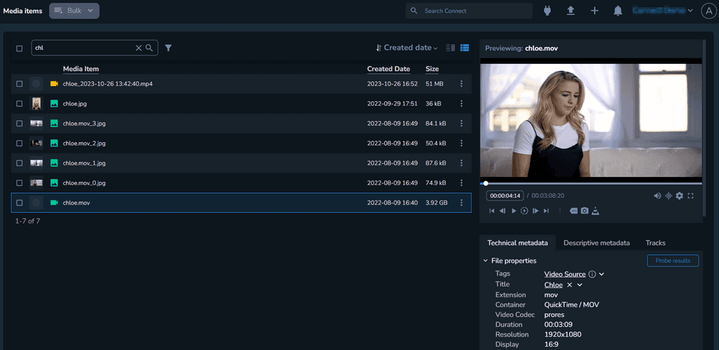 Video file