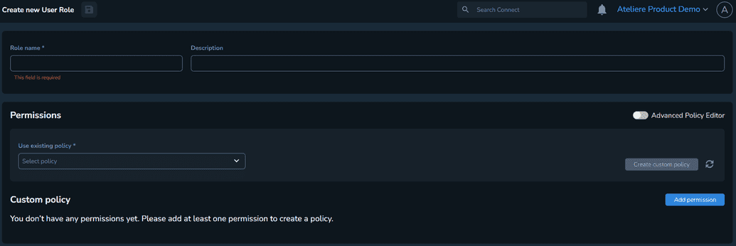 Add permissions for custom policies