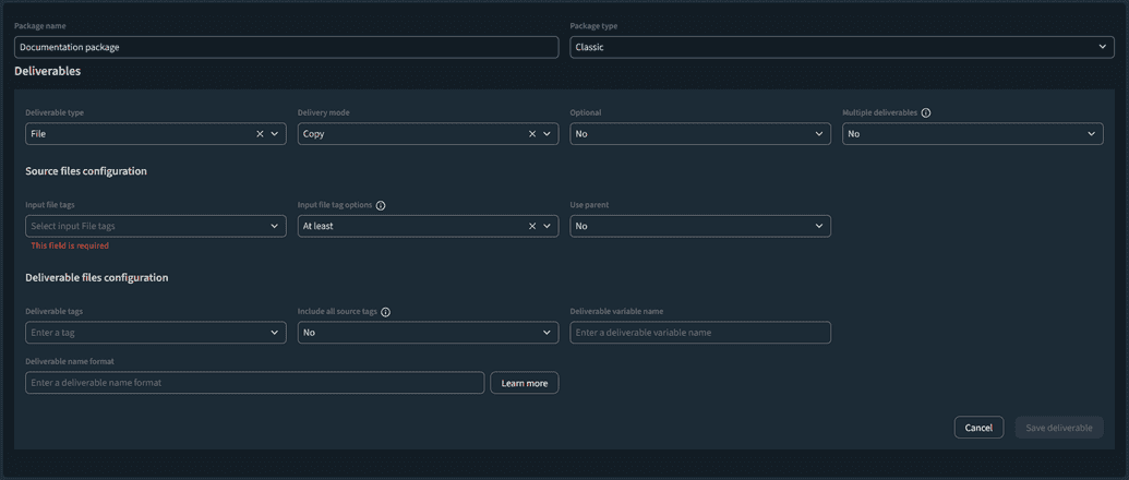 The Deliverable template