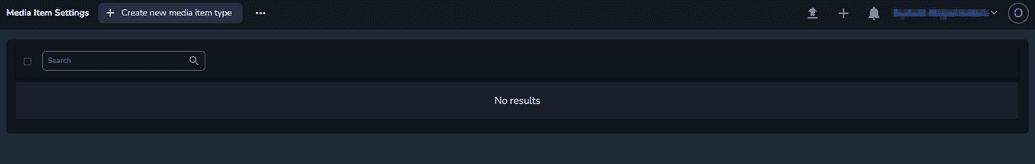 Media Item Settings menu